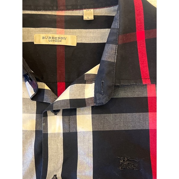 Burberry Black, Red, and White Checkered Shirt - Picture 1 of 7